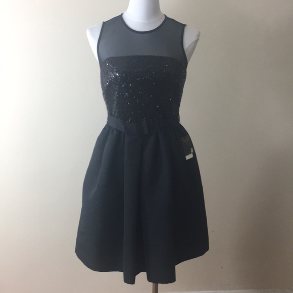 Taylor Mixed Media Fit & Flare Dress - Picture 3 of 8